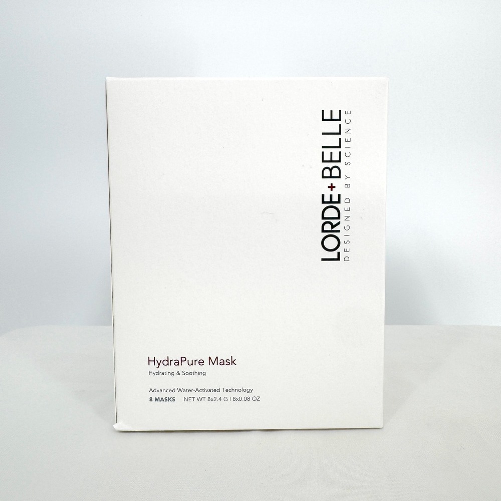 Lorde + Belle HydraPure Mask for Deep Hydration (8-Pack) New Sealed Box MSRP $99